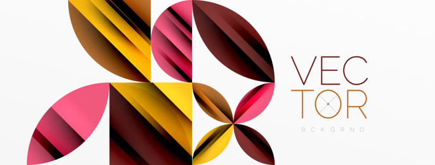 Circle, square, triangle shapes geometric minimal background