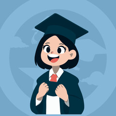 female graduate holding diploma