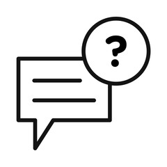 Question Comment Icon Ideal for Inquiries and FAQs