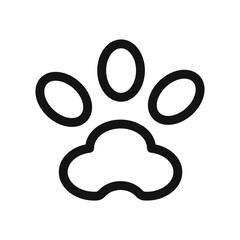 Paw Print Icon Ideal for Pet Care and Animal Services