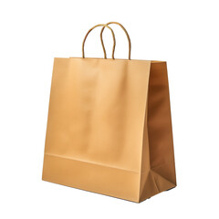 Paper shopping bag on white on white background.
Paper shopping bag isolated on transparent background.