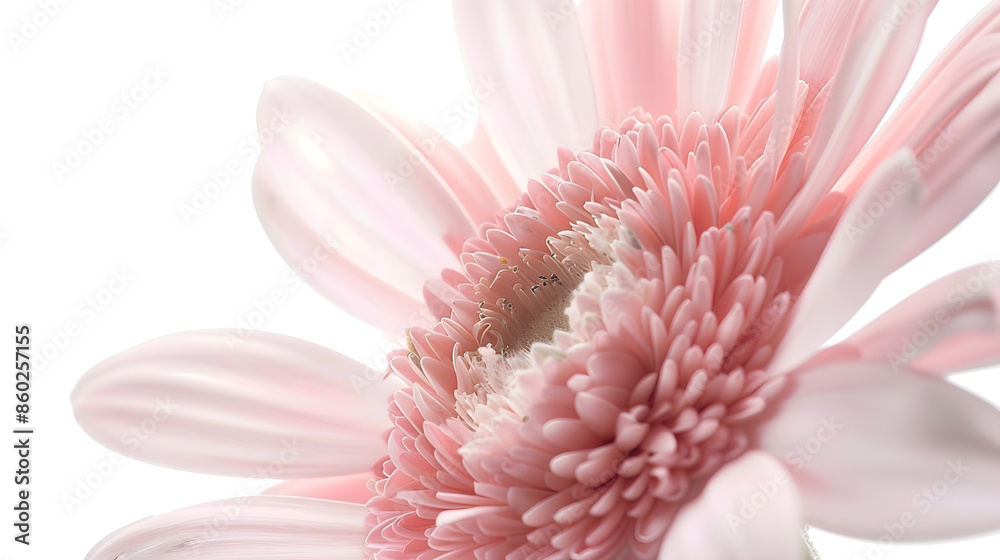 Poster Fantastic flower with pink petals Beautiful image isolated on white background Ideal for the representation of a perfume aroma or expression of spring summer or freshness : Generative AI