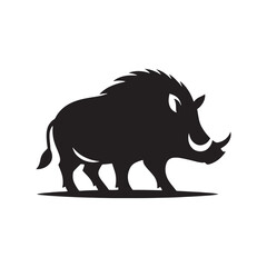 Unique boar silhouette for modern creative endeavors - boar illustration - minimallest boar vector
