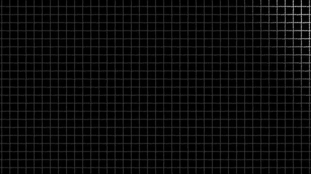 black and white grid pattern moving and animation seamless loop background, light animation