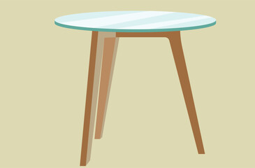 Coffee table with glass top