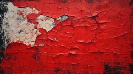 Fototapeta premium Abstract Red and White Peeling Paint Texture