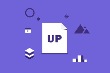 Information file upload, Vector illustration.