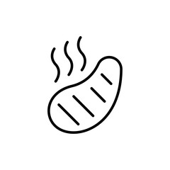 Fototapeta premium Roasted Eggplant outline icons, minimalist vector illustration ,simple transparent graphic element .Isolated on white background