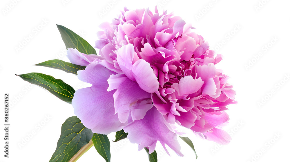 Poster peony flower purple on a white isolated background with clipping path nature closeup no shadows gard
