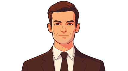 Man vector line icon isolated on white background