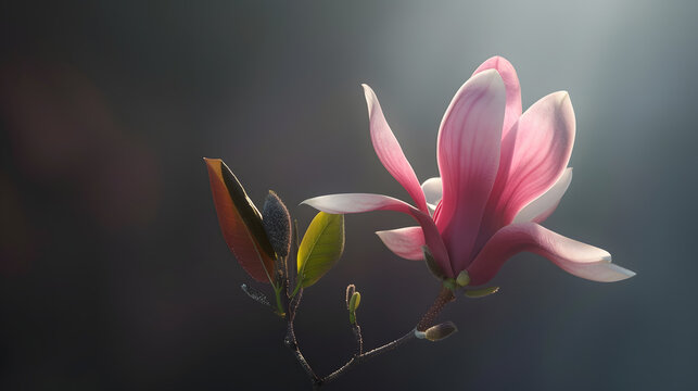 Flower of Magnolia champaca or Michelia champaca known in English as champak It is known for its fragrant flowers and its timber used in woodworking : Generative AI