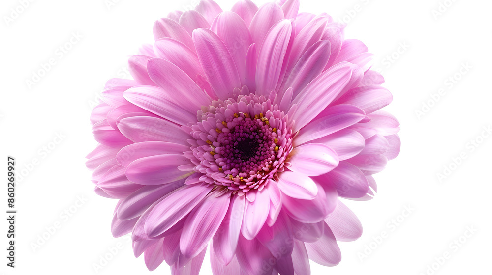 Aufkleber violetpink gerbera flower on a white isolated background with clipping path closeup for design natur