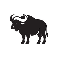 Creative projects featuring Buffalo silhouette - Buffalo illustration - minimallest Buffalo vector
