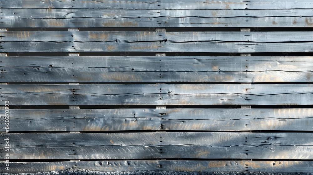 Poster Detailed view of old wooden floorboards with visible grain and cracks. Suitable for rustic design and construction themes.