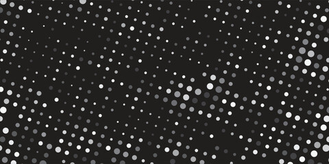 Vector abstract blue background frame of geometric shapes. Circular ornament. Pattern of dots, particles, molecules, fragments. Poster for technology, medicine, presentations, business.