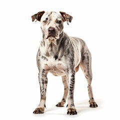 Bull arab dog breed standing against white background, Ai Generated