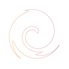 Naklejka premium Thin line Spiral Gradient shape