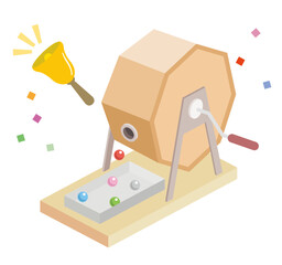 ガラポンのイラスト