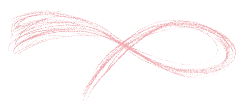 Pink pencil strokes isolated on transparent background.