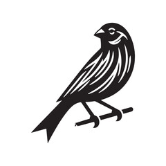 Versatile Canary silhouette for creative uses - Canary illustration - minimallest Canary vector

