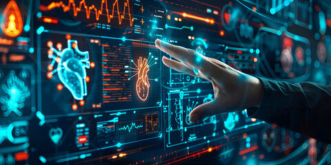 Hand Accessing Digital Medical Interface
Futuristic Healthcare Technology Concept