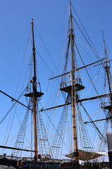 tall ship in the harbor