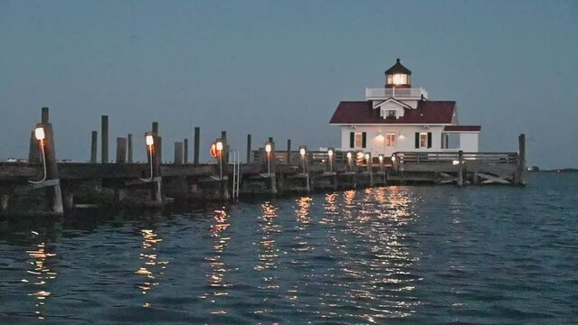 Roanoke Marshes lighthouse in Manteo, North Carolina