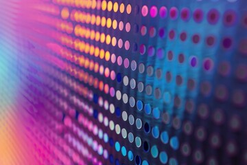 Naklejka premium Detailed shot highlighting the uniformity and sophistication of a solid colored dot pattern background, enhancing the visual appeal with its precise symmetry.