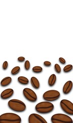 coffee beans and shadow background. Coffee beans isolated. coffee grains. Drinks menu. Coffee Manufacture, Cafes and Restauraunts