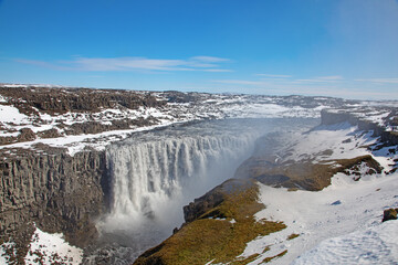 Dettifoss waterfall near Myvatn lake, Iceland