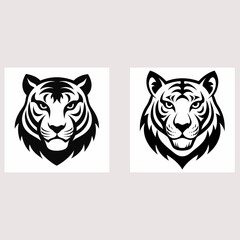 tiger head icon vector