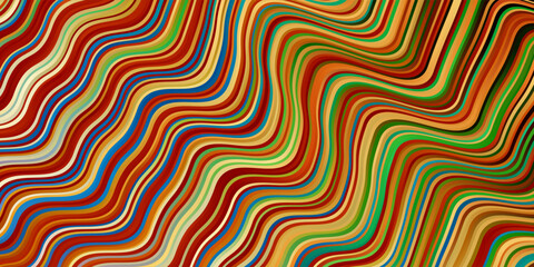 Light Multicolor vector background with wry lines.