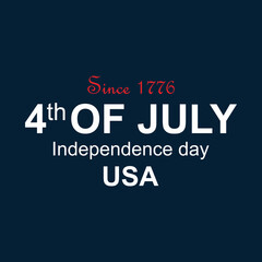 Fototapeta premium Happy Independen Day 4th July