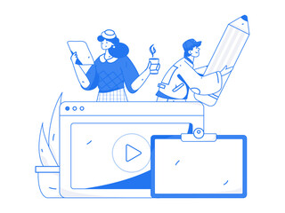 Character reading quietly vector concept operation hand drawn illustration
