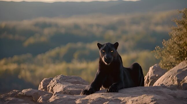 Black Phanter in the woods