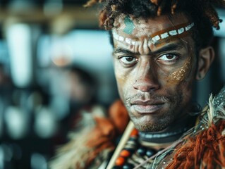 Neolithic Nomad in a Coffee Queue: Surreal Intersection of Past and Present