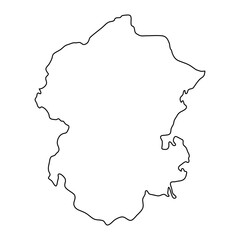 Chuvashia map, administrative division of Russia. Vector illustration.