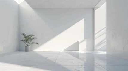 Obraz premium Clean white space with a large empty area and a smooth background.