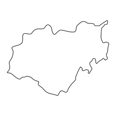 Kabardino Balkaria map, administrative division of Russia. Vector illustration.