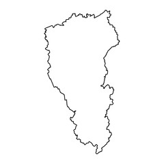 Obraz premium Kemerovo Oblast map, administrative division of Russia. Vector illustration.