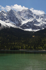 Eibsee lake in Garmisch-Partenkirchen, Bavaria, Germany	