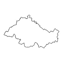 Kostroma Oblast map, administrative division of Russia. Vector illustration.