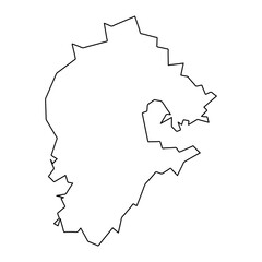 Bashkortostan map, administrative division of Russia. Vector illustration.