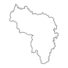 Obraz premium Belgorod Oblast map, administrative division of Russia. Vector illustration.