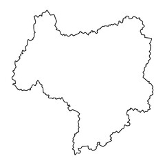 Bryansk Oblast map, administrative division of Russia. Vector illustration.