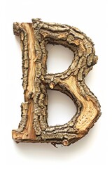 Whimsical Italicized Letter B on White Background for Design Inspiration Generative AI