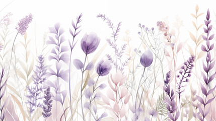 Illustration from a combination of flowers for the background.