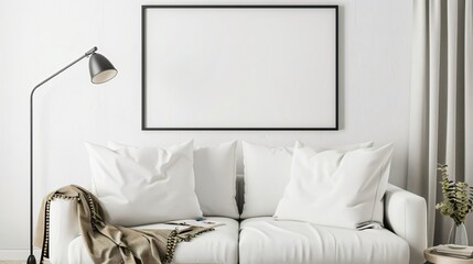 Blank Canvas in a Minimalist Living Room