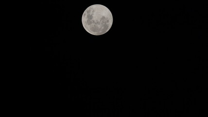 Full moon in the night sky, Brazil