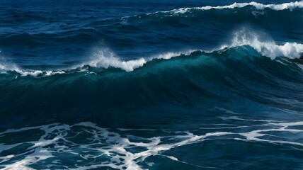 Fototapeta premium Default_dark_blue_ocean_waves